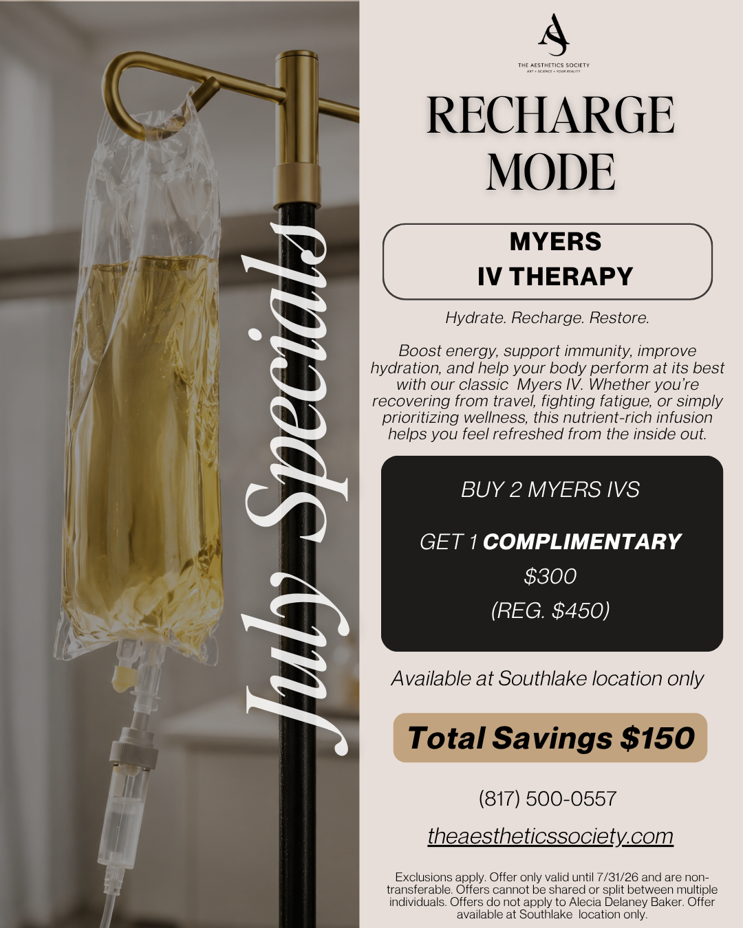 July Specials - Meyers IV Therapy