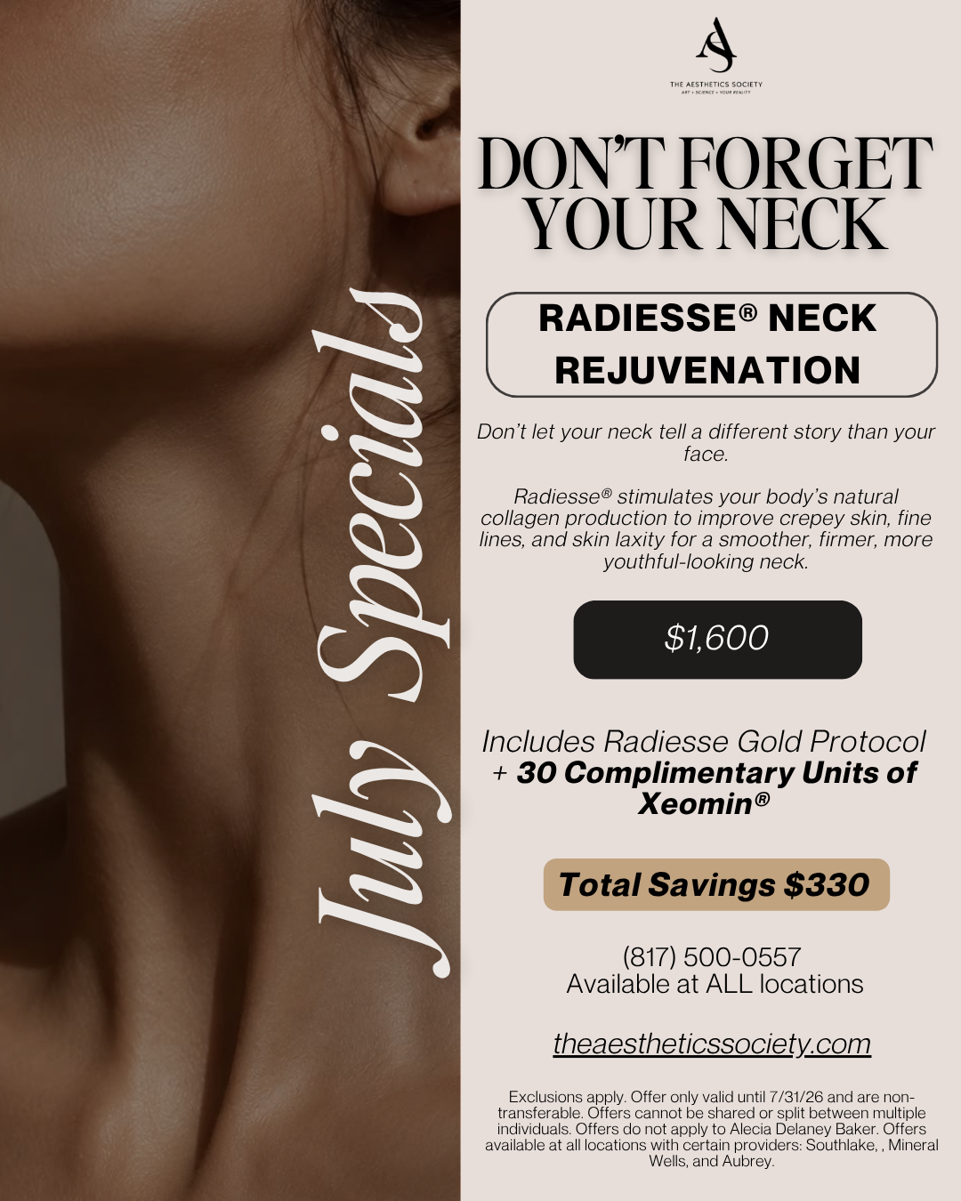July Specials - Radiesse Neck Rejuvenation