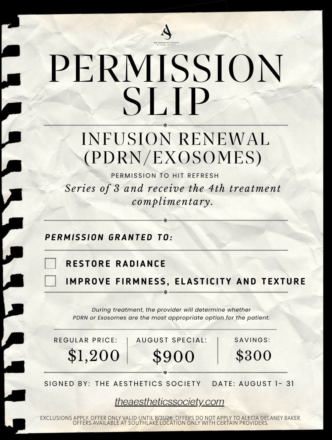 August Specials - Infusion Renewal Series
